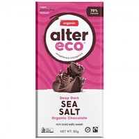 70% Dark Sea Salt Chocolate 80g | Organic/Vegan | Alter Eco