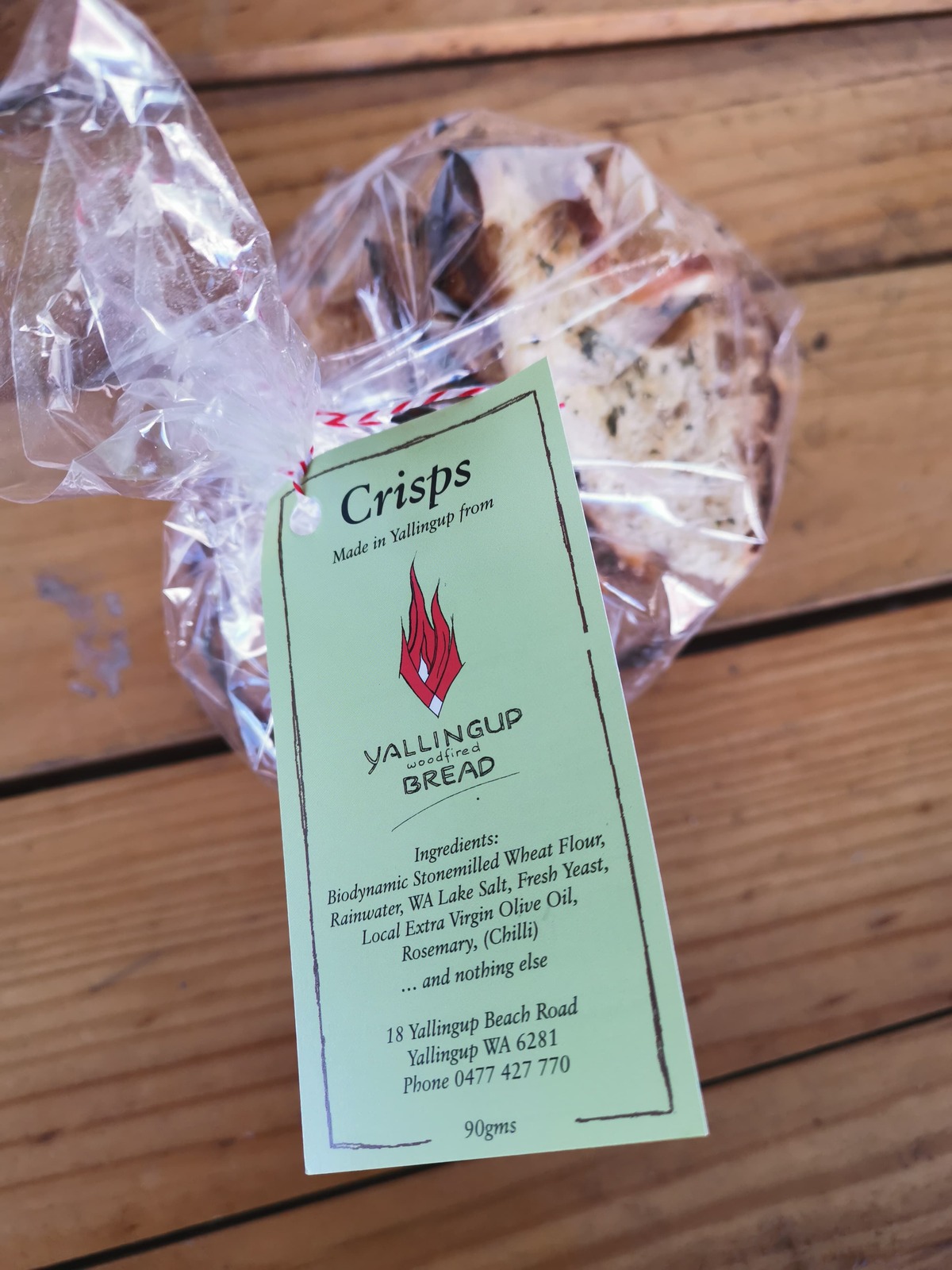 Bread Crisps Yallingup Woodfire Bread (Biodynamic, Demeter)