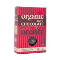 Organic Times Raspberry Licorice Dark Chocolate 150g