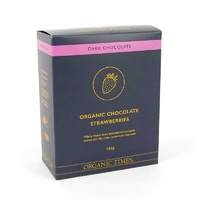 Organic Times Dark Chocolate Strawberries 100g
