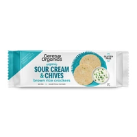 Ceres Brown Rice Crackers - Sour Cream & Chives 115g