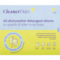 Cleaner Days Dishwasher Detergent Sheets Lemon - 60