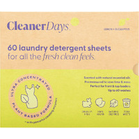 Cleaner Days Laundry Detergent Sheets - Lemon Eucalyptus 60 sheets