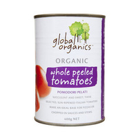 Global OrganicsWhole Peeled Tomatoes 400g BPA Free