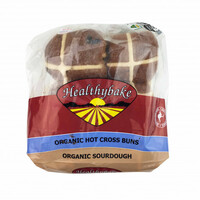 Organic Wheat Hot Cross Buns 6pk (Frozen) | Healthy Bake