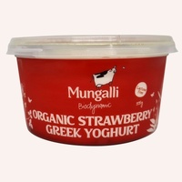 Mungalli Creek Natural Greek Yoghurt - Strawberry 375g