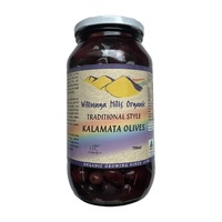 Olives, Black, Kalamata,  Organic, (Willunga) Aust. 500g RAW