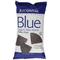 RW Garcia Organic Blue Maize Tortilla Chips 200g - Near Best Before Date - SALE!!