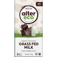 Organic Grass Fed Milk Chocolate 46% 75g  | Alter Eco