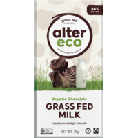Organic Grass Fed Milk Chocolate 46% 75g  | Alter Eco
