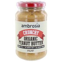 Organic Crunchy Peanut Butter 375g | Ambrosia