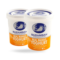Barambah Organics Lactose Free Yoghurt, Mango, 500G
