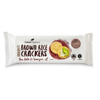 Organic Brown Rice Crackers Sea Salt and Vinegar 115g | Ceres Organic