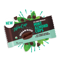 70% Dark Chocolate Mint Almond Cups 36g | HeroCup