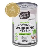 Organic Coconut Whipping Cream 400ml | Honest to Goodness