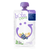 Organic Bubs Pouches - Blueberry, Banana, Quinoa 120g