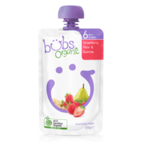 Organic Bubs Pouches - Strawberry, Pear, Quinoa 120g