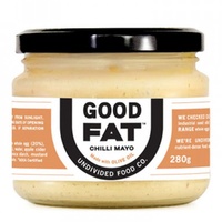 GOOD FAT™ CHILLI Mayo Made with Olive Oil and Free Range Whole Eggs | Undivided Food Co 280g
